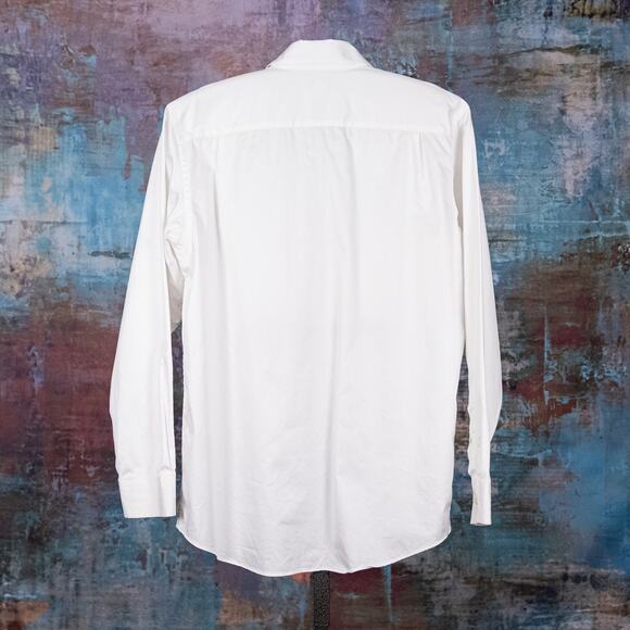 Banana Republic Men's Size 16 - 16 1/2 Long Sleeve Button Up VTG Italian Cotton - Picture 6 of 9